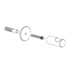 Cabide Parede Diâmetro 19mm Com Base